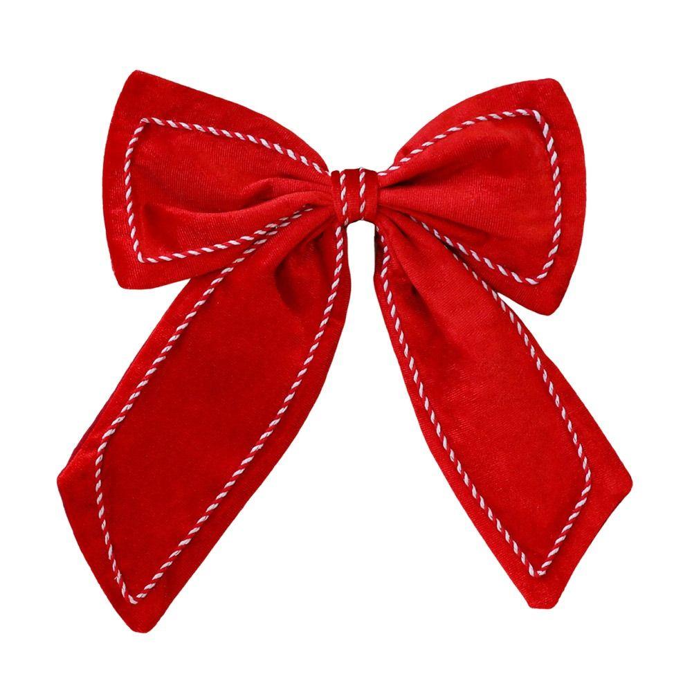 1/2PCS Flannel Xmas Tree Hanging Bowknot DIY Accessories Christmas Bow Pendant  Merry Christmas