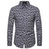 Men Shirt Colorful Print Eye-catching Soft Spring Shirt for Parties