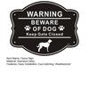 Beware of Dog Sign for Fence Aluminum Alloy Yard Keep Gate Closed Sign Fade Resistant Weatherproof Warning Sign for Door Gate Fence