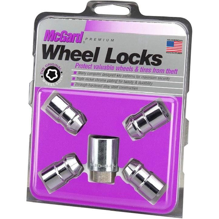 

MCGARD 24132 Chrome Cone Seat Wheel Locks (7/16 - 20 Thread Size) - Set of 4