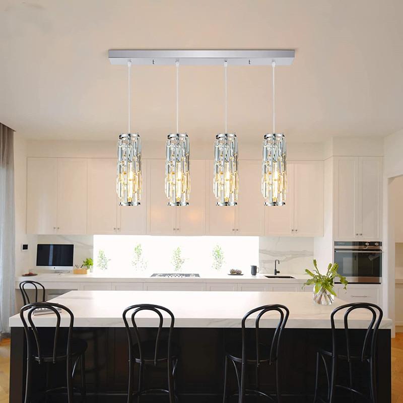 Modern Crystal Pendant Light Home Appliance Crystal Hanging Lamp for Dining Table Bar Bedside Crystal Suspension Fixture 220v