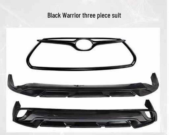 Compatible with 22-Model Highlander Bumper Guards and 24-Model Highlander Bumpers, Black Warrior Body Kit.