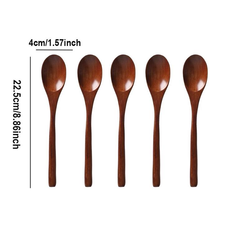 5 stuks/6 stuks Nanmu Houten Lepel Set Japanse Stijl Lepel Keukengerei Tafelgerei Bestek Set Festival Keuken Dinergerei Cadeau