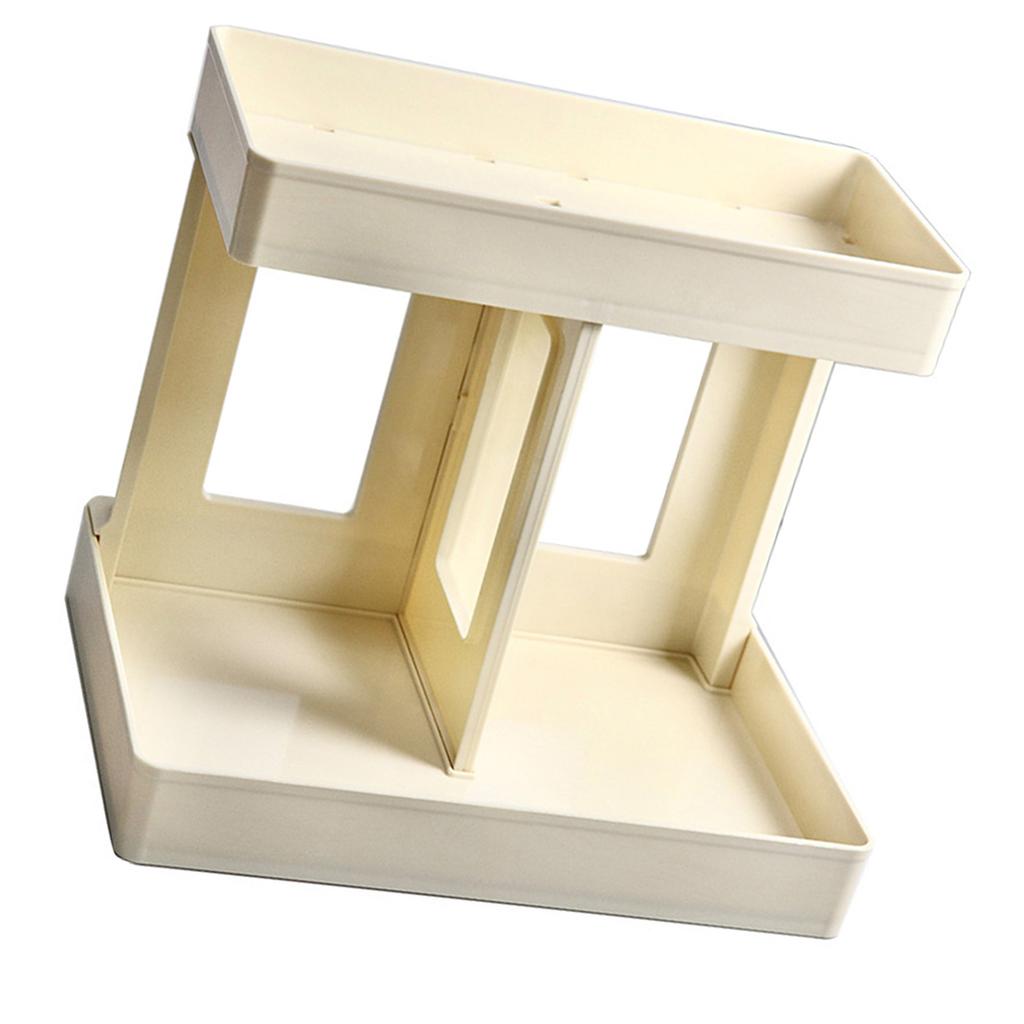 Double Layers Desktop Storage Rack Modern   Makeup Shelf   for Vanity Bathroom
