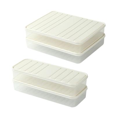 Clear Kitchen Storage Boxes Leakproof Refrigerator Organizers Space Saving Stackable Containers