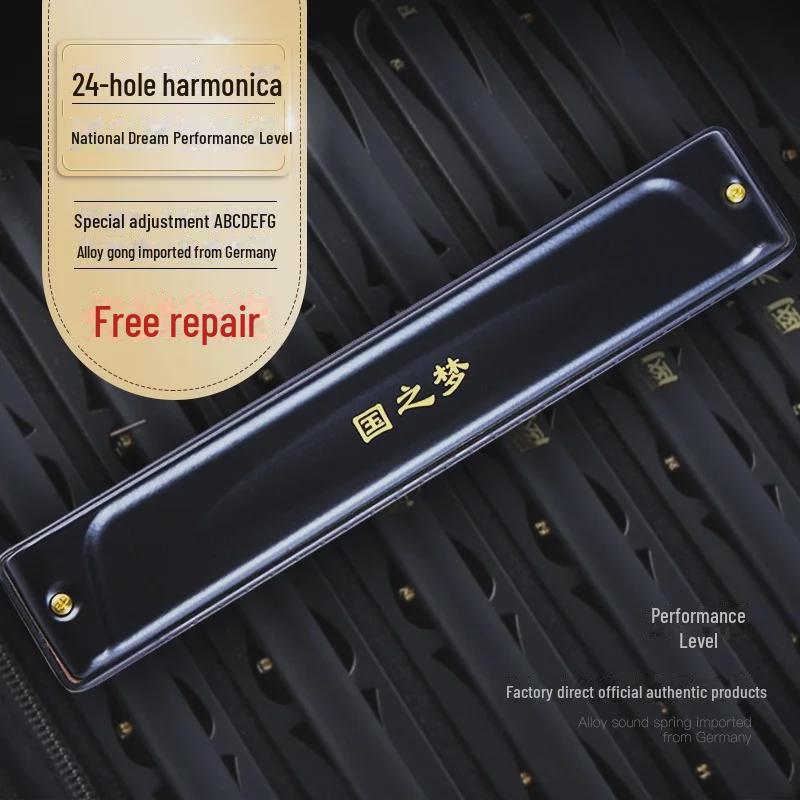 Guozhimeng Performance-Mundharmonika – 24/28 Löcher, Tonarten C/F/A/D/B, polyphones Modell