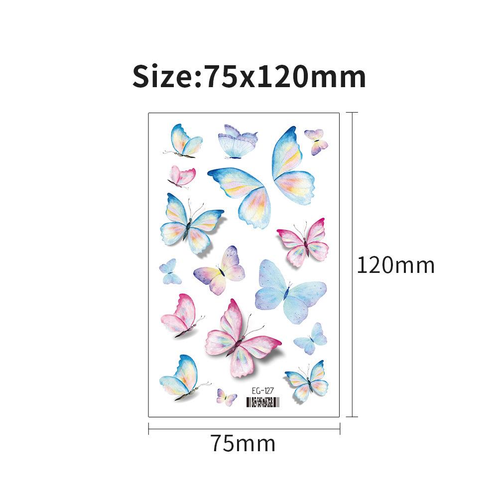 Ruikalong Cartoon Mermaid & Butterfly Glitter Tattoo Stickers for Children