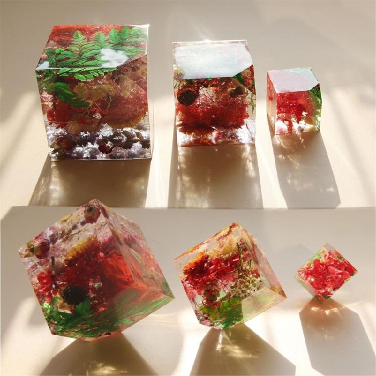 3Pieces Sturdy Silicone Mould Set For Handmade Square Resin Crafts Suitable For Experts
