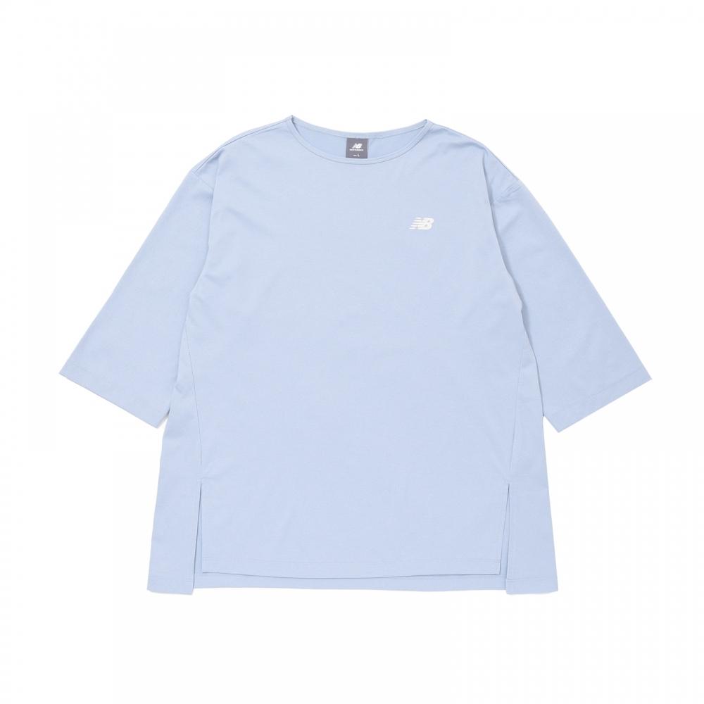 New Balance Rashguard короткий рукав свитер Lay Light Arctic Gray Awt45715 Lay S