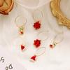 3 Pair of   Women's  Earrings  Alloy  Colorful Flower  Christmas  Earrings