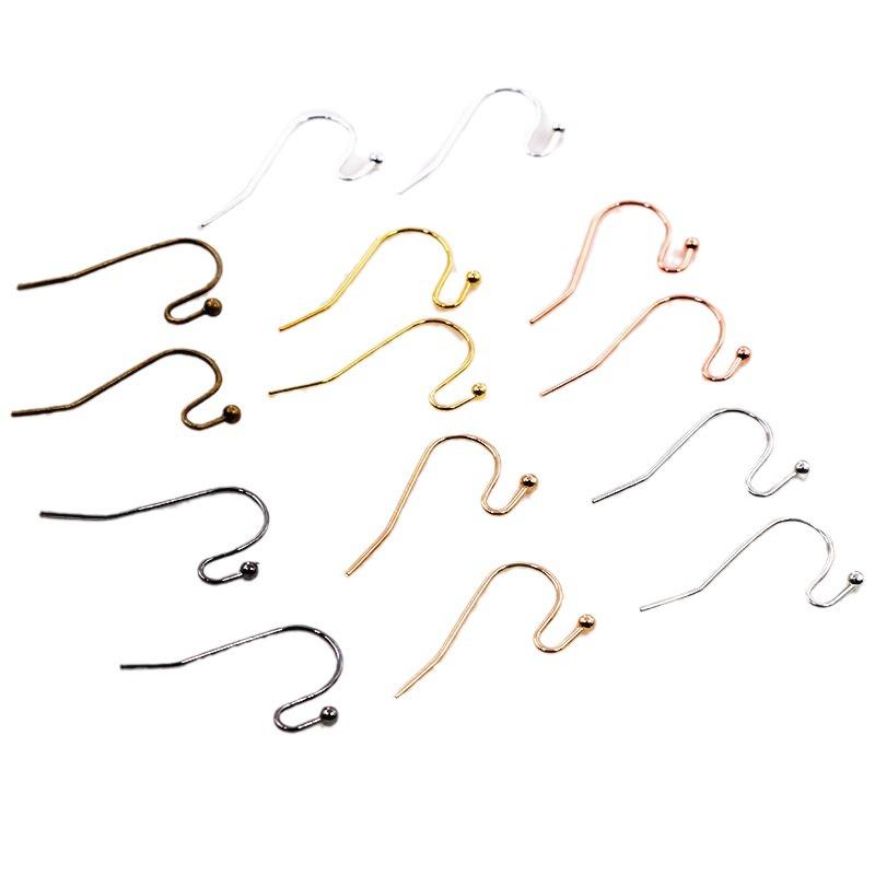 100 Stück S-förmige Kupferbeschichtete Ohrhaken, 21x16mm, DIY Ohrring-Herstellungszubehör, 20g