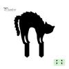 Durable Halloween Yard Signs Garden Stake, Black Cat Sign with Glow-in-the-dark Easy Installation Stakes Eyes, Waterproof Spooky Ghost Silhouette for