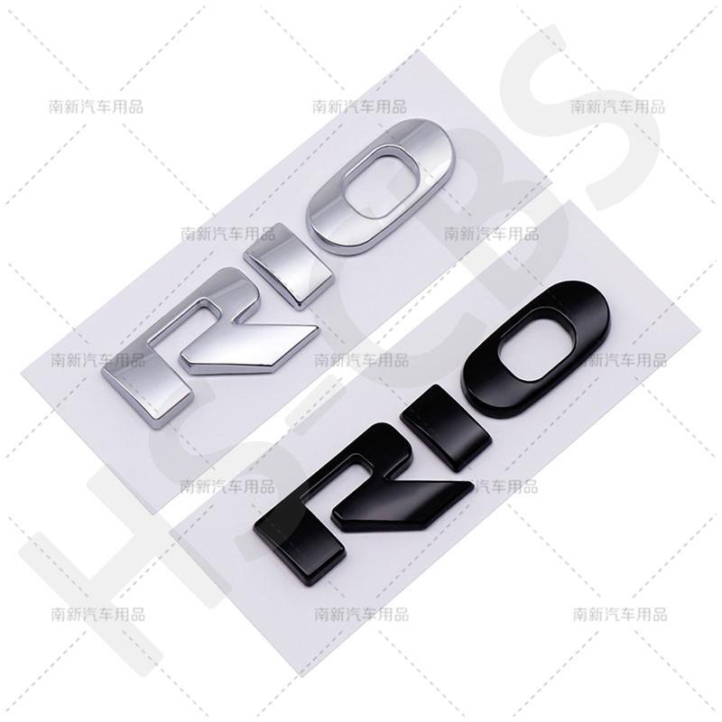 1 Pezzo Adesivo Auto 3D in ABS RIO Emblema Logo Bagagliaio Posteriore Decalcomania Auto Decorazione Carrozzeria Distintivo Decorazione Accessori