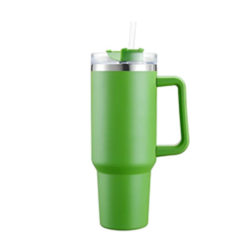 40oz Becher Vakuumisoliert Thermoskanne Kundenspezifischer Reisebecher Edelstahl Wasserflasche Kaffeetassen mit Henkel Outdoor Trinkgeschirr