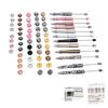 12 Sets Beadable Pens Kit  Assorted Bead Pens Leopard Cow Print Bead Ballpoint Pen for Kids Stude