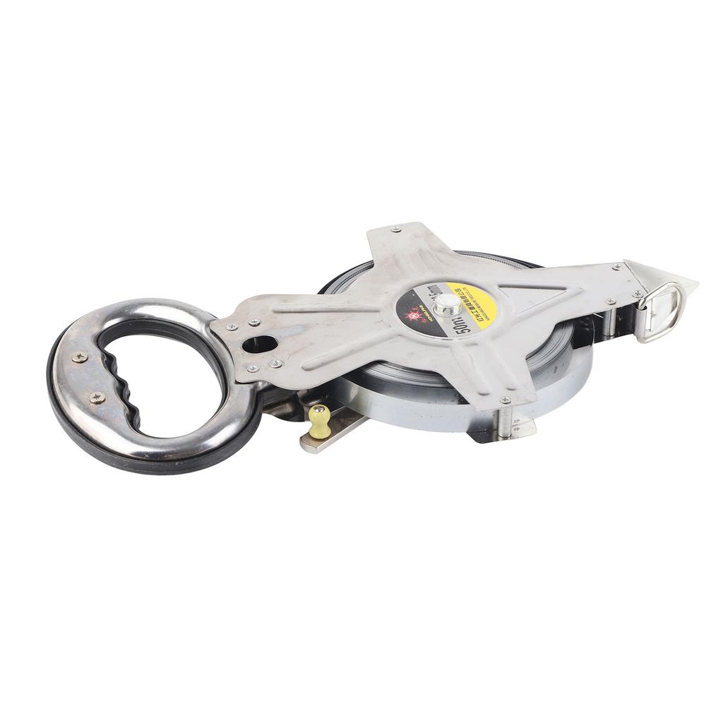 Stahlbandmaß 50m 164ft Ergonomischer Griff Tragbares Edelstahl-Maßband für Baustelle