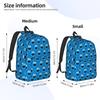 Sesames Streets Backpack Cool Student Hiking Travel Daypack Smiling Cookie Monster Pattern  Laptop Computer Canvas Bags Durable