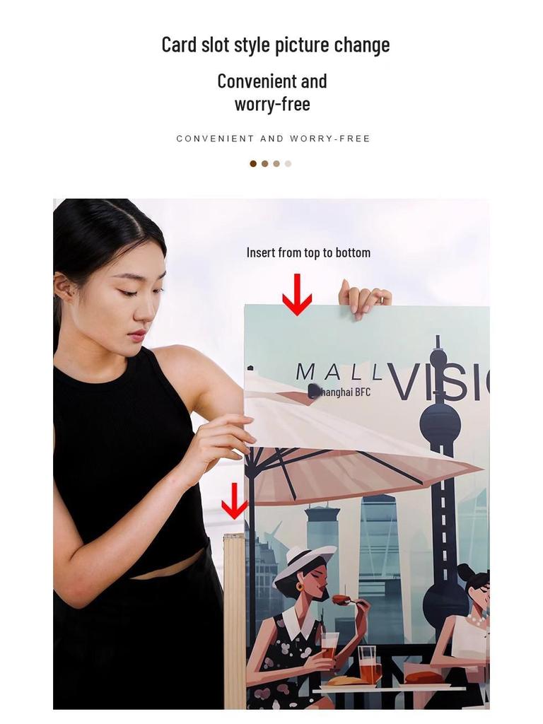 Wooden Display Stand: Original Wood Color, 60x80 Single-Sided, 60x90 Double-Sided, Billboard Promotion Stand