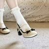 French Chic Chunky Heel Mary Janes with Bow - Spring 2025 Collection