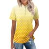 Women's Casual Polo Shirt Short Sleeve Loose Fit Top Button Down Collar Lightweight Breathable Fabric Summer Wear