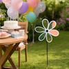 Colorful Windmill Ornaments for Garden and Yard, Decorative Double Layer Pinwheel Spinner for Kids, Outdoor Reflective Pinwheels for Patio Lawn