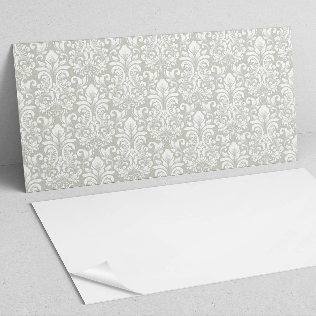 Self-adhesive Vinyl Decor with a Pattern for the Bedroom 100x50 Cm. Plant Pattern with Ornaments.