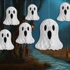 1SET Halloween Hanging Ornaments Ghost Honeycomb Paper Lanterns for Halloween Party Home Indoor Outdoor Yard Decorations Props