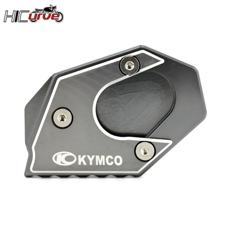 For KYMCO Xciting 250 300 350 400 400i 250i 300i 350i CNC Kickstand Foot Side Stand Extension Pad Support Plate Enlarge Stand