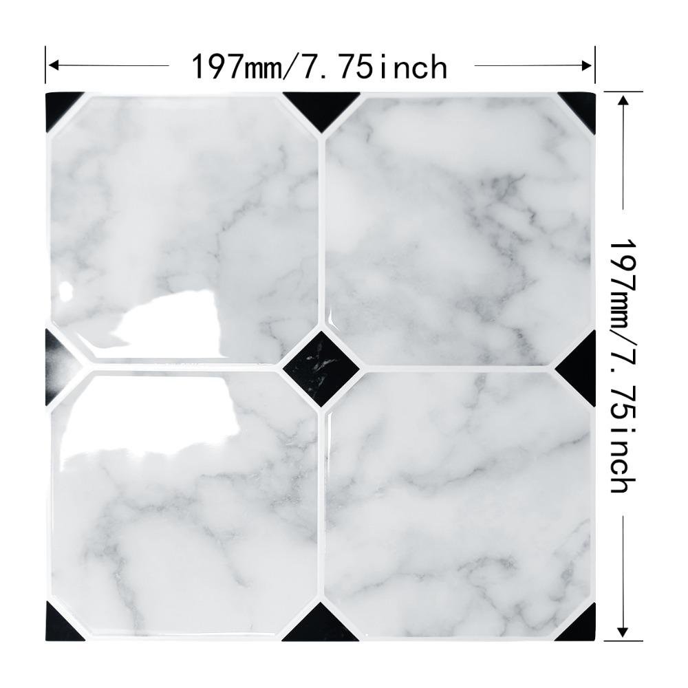 Selbstklebende Abzieh- und Aufklebe-Spritzschutz-Wandpaneele Wasserdichte Wandfliesen für Küche Badezimmer
