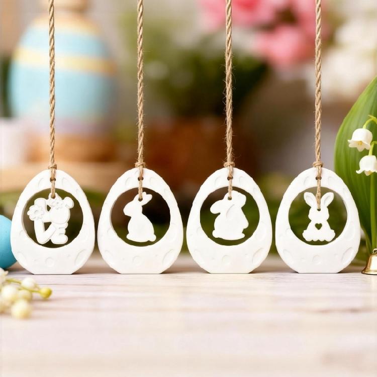 Easter Eggs/Hare Silicone Molds 4 Cavities Resin Jewelry Molds for Soap Candle Resin Jewelry Making Holiday Decoration
