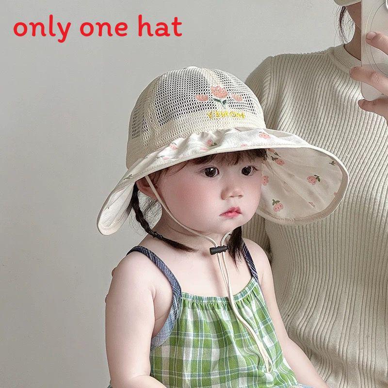 Baby Hat Summer Sun Protection Cap With Large Brim For Toddlers Kids