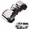 Compatible with All Toyota Hiace 200 Series Look Door Mirrors In Silver with Auxiliary Power LED Turn Mirror Angle Left and Right Set Models, 6-inch