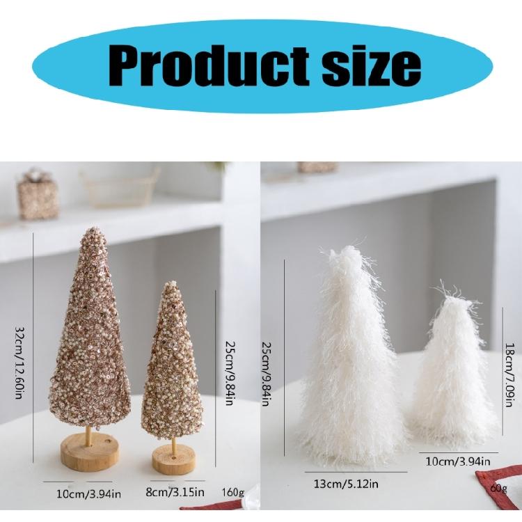 Holidays Tabletop Ornament Miniature Christmas Tree for Home Party Decoration Stylish Foam Sequins/Plush Trees Jewelry