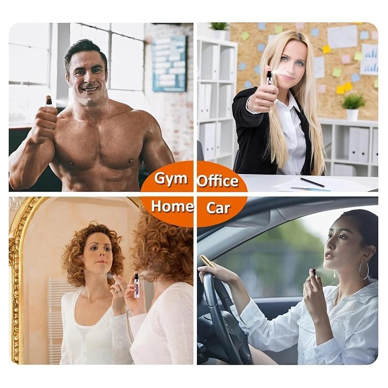 Přenosná cestovní 5ml plnitelná lahvička na parfém Nádoba na tekutiny pro kosmetiku Sprejová plnicí lahvička Dávkovač Lisovací hlava