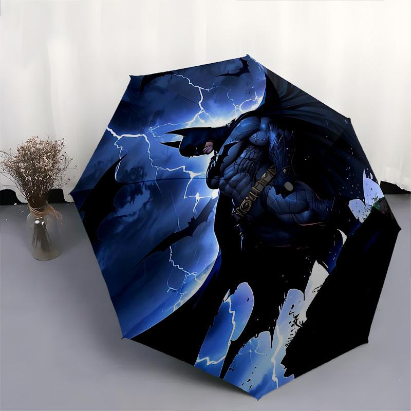 1pc Batman, Storm Automatic Folding Umbrella - Compact 8-Rib Design, Durable Plastic & Iron1383L
