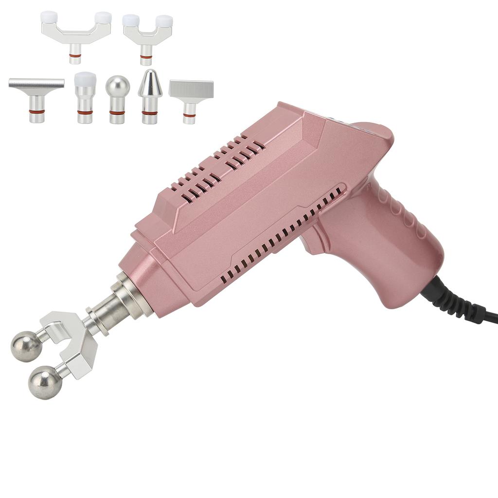 Electric Spine Chiropractor 30 Gears Handheld Chiropractic Adjustment Tool with 8 Changeable Heads