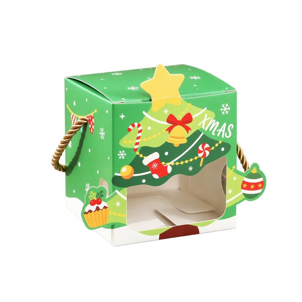 Christmas Gift Boxes with Clear Window for and Candy - Holiday Packaging Boxes for Party Favors