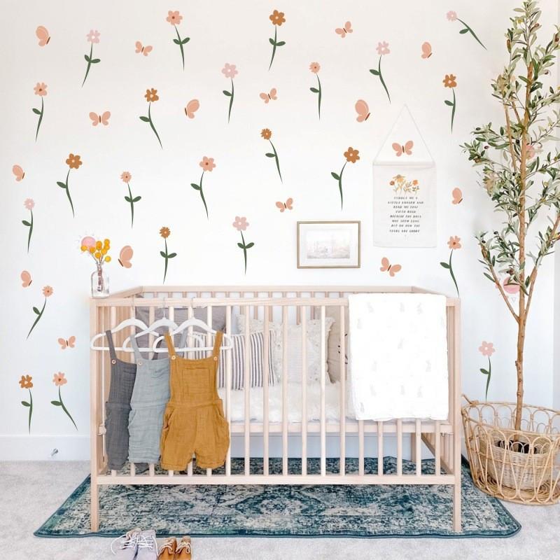 

Наклейки на стену с цветами, наклейки с цветами скандинавских растений