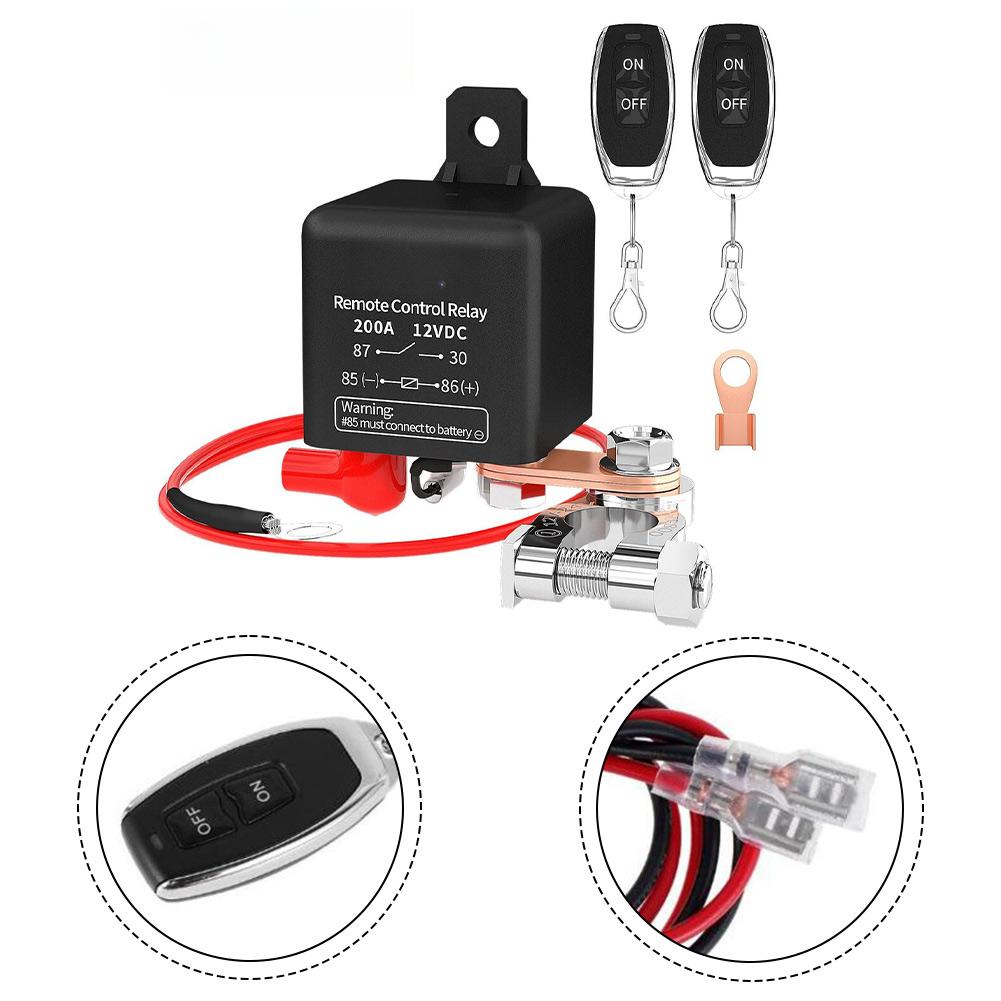 Newest Sale High Quality 12V 200A Remote Control Car Battery Circuit Breaker With 2 Keys Leak-proof Accessories