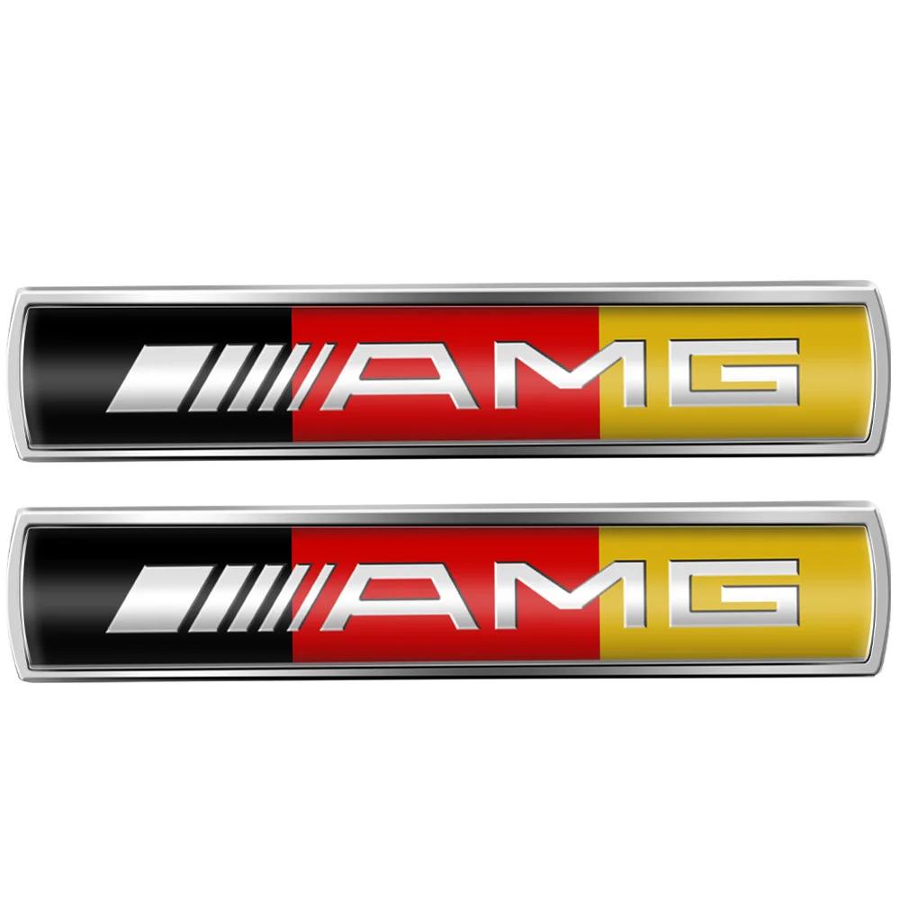 GLC GLB 2pcs 3D AMG Metal Car Emblem Seat Logo Clips Console Decoration Badge Stickers Emblem Accessories For Benz W212 W177 W2