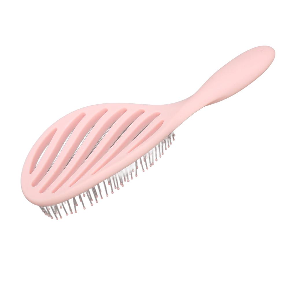 4Pcs Curved Vented Hair Brush Professional Soft Needle Detangling Hairbrush for Faster Blow Drying Styling Pink