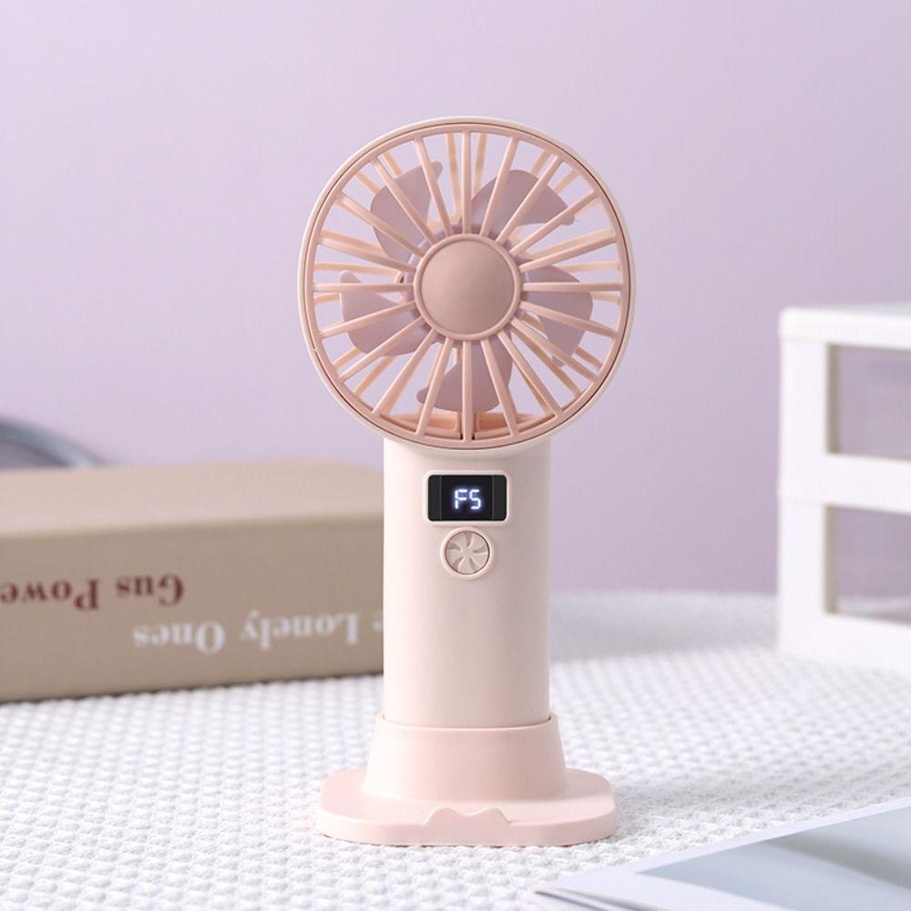 Compact Digital Display Fan Stable Base USB Rechargeable Fan Portable Desktop Fan  Gift Giving