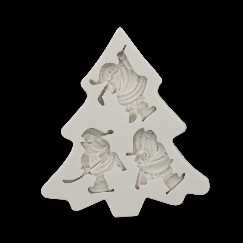 Christmas Silicone Mold for Cake Decoration: Featuring Snowflakes, Elk, Santa Claus, and More
