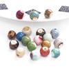 20 Stück 10 mm Blumenglasur-Porzellanperlen, runde Spacer-Keramikperlen für Schmuckherstellung, DIY-Charms, Armbänder, Halsketten, Basteln