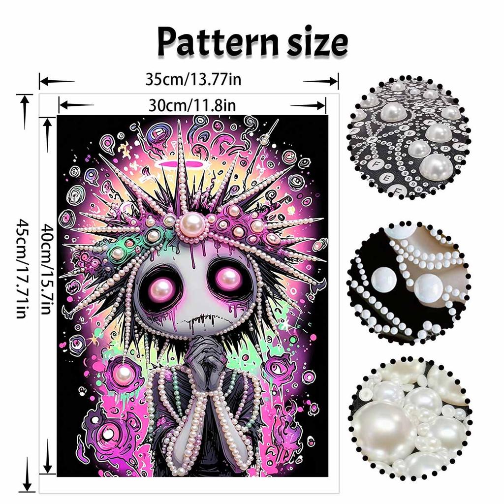 Halloween pearl painting art full pearl handmade diy home decorations neon goth princess aesthetic wall art decor