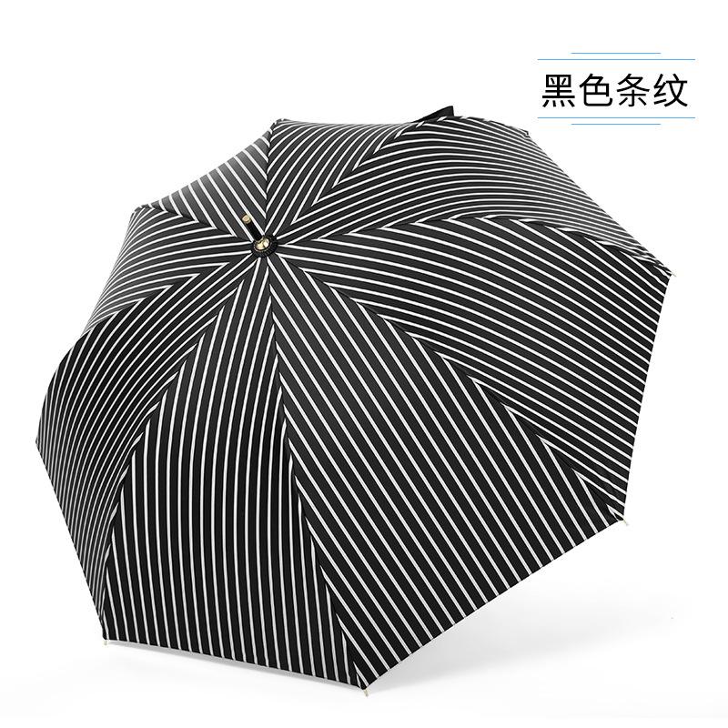 Japanese small fresh 8 bone vinyl straight rod umbrella long handle umbrella simple retro advertisement