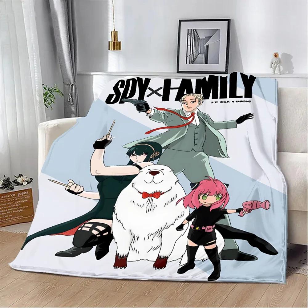 Spy x family Cartoon anime Printed Blanket Picnic Blankets Warm Blanket Soft and Comfortable Blanket Home Travel Birthday Gift