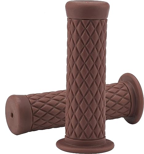 

Ручки 1 дюйм, мотоциклетные ручки, 25,4 мм, ручки руля, Harley, комплект 25 мм/28 мм, алмазная насечка, несквозные (коричневый)