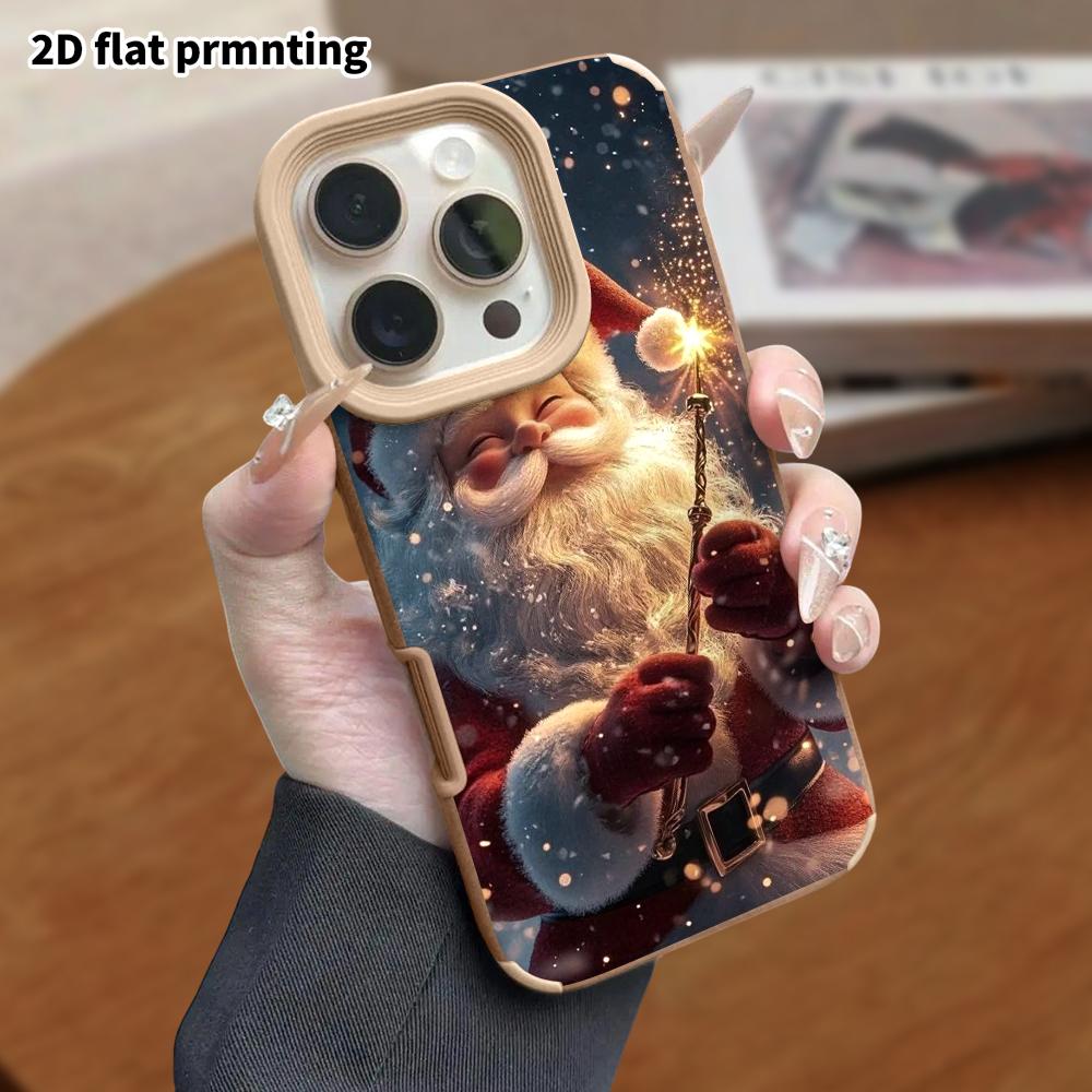 Phone Case: Lambskin 2D Flat Samsung Galaxy A34 A35 M05 M06 S20 S22 S21 FE Plus 5G Protective Case, Santa Claus, Christmas and Halloween Gift