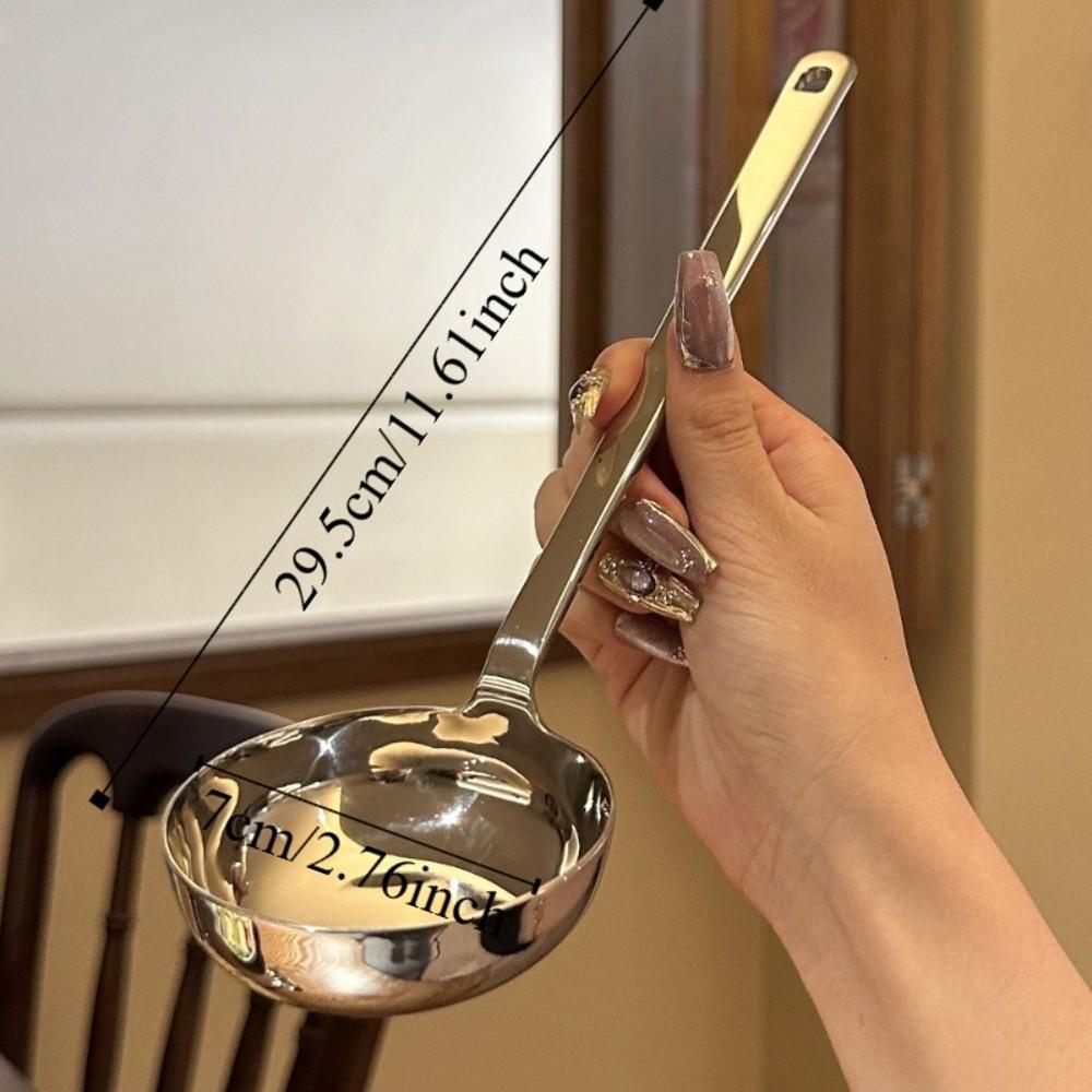 Stainless Steel Soup Spoon Deepened Serving Colander Cooking Essential Slotted Spoon  Restaurant